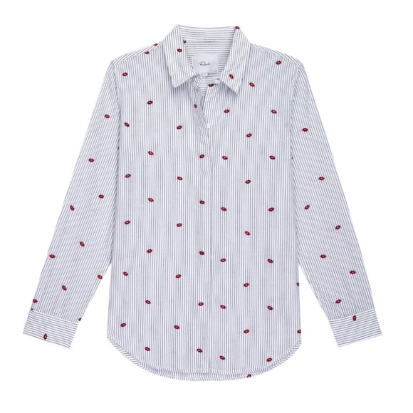 TAYLOR FLOCKED KISSES SHIRT - Picture 1 of 3